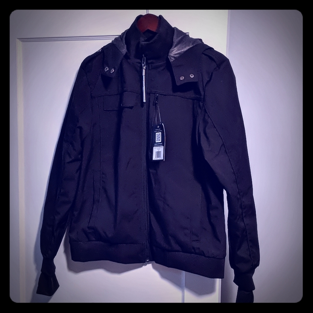 Women's black bomber jacket